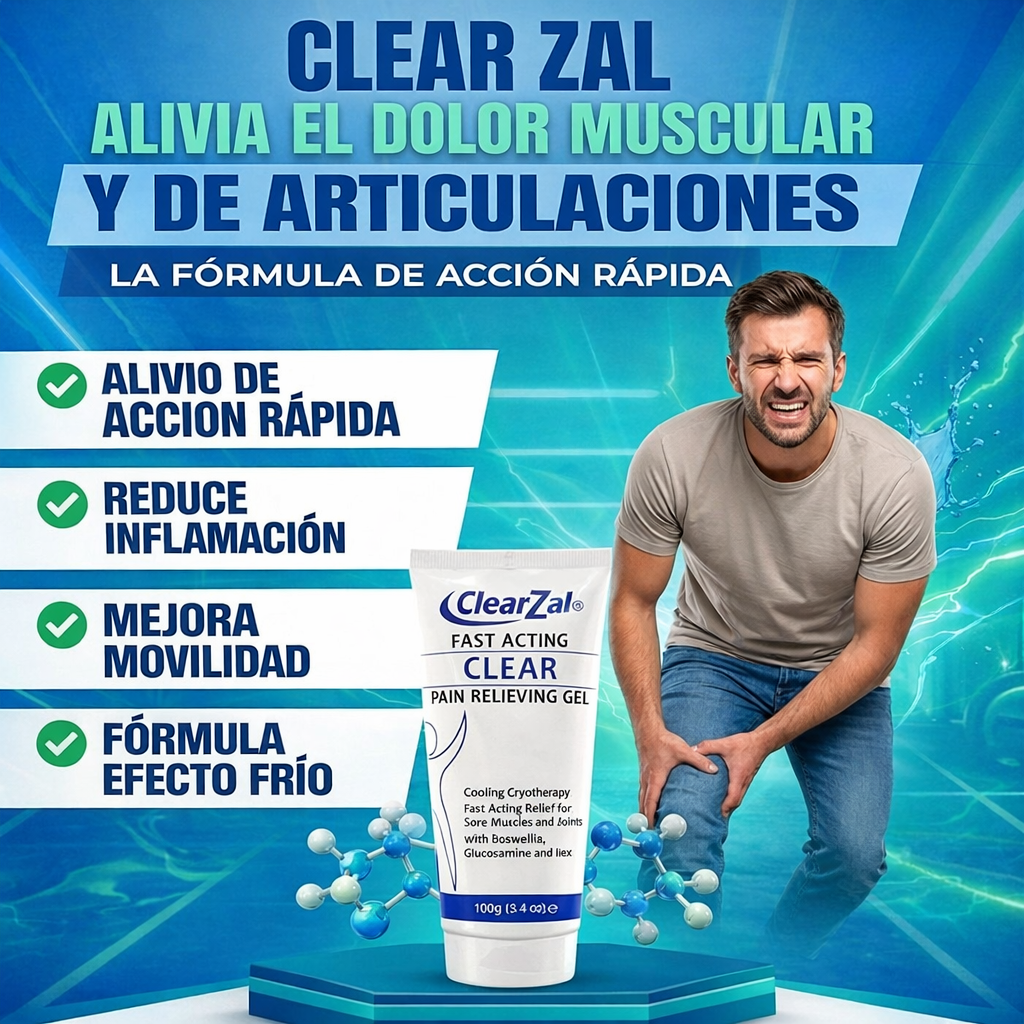 Clear Zal Alivia el dolor muscular y de articulaciones