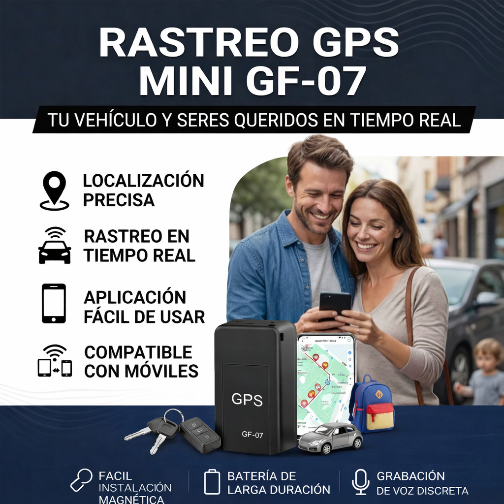 Mini GPS GF-07 – Rastrea tu Vehículo, motos, tus hijos en Tiempo Real desde tu Celular ordena esto