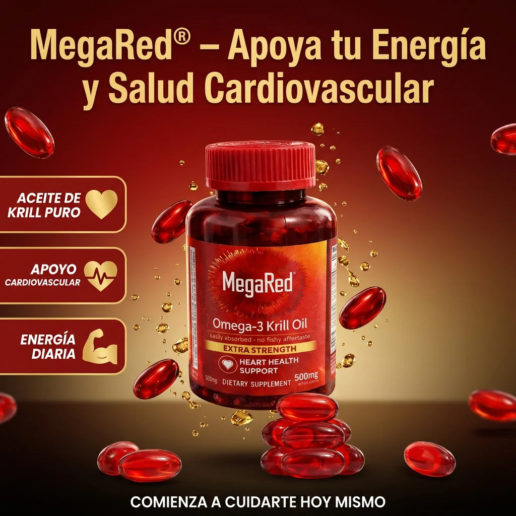 MegaRed® Omega-3 Krill Oil – Apoya tu Energía y Salud Cardiovascular