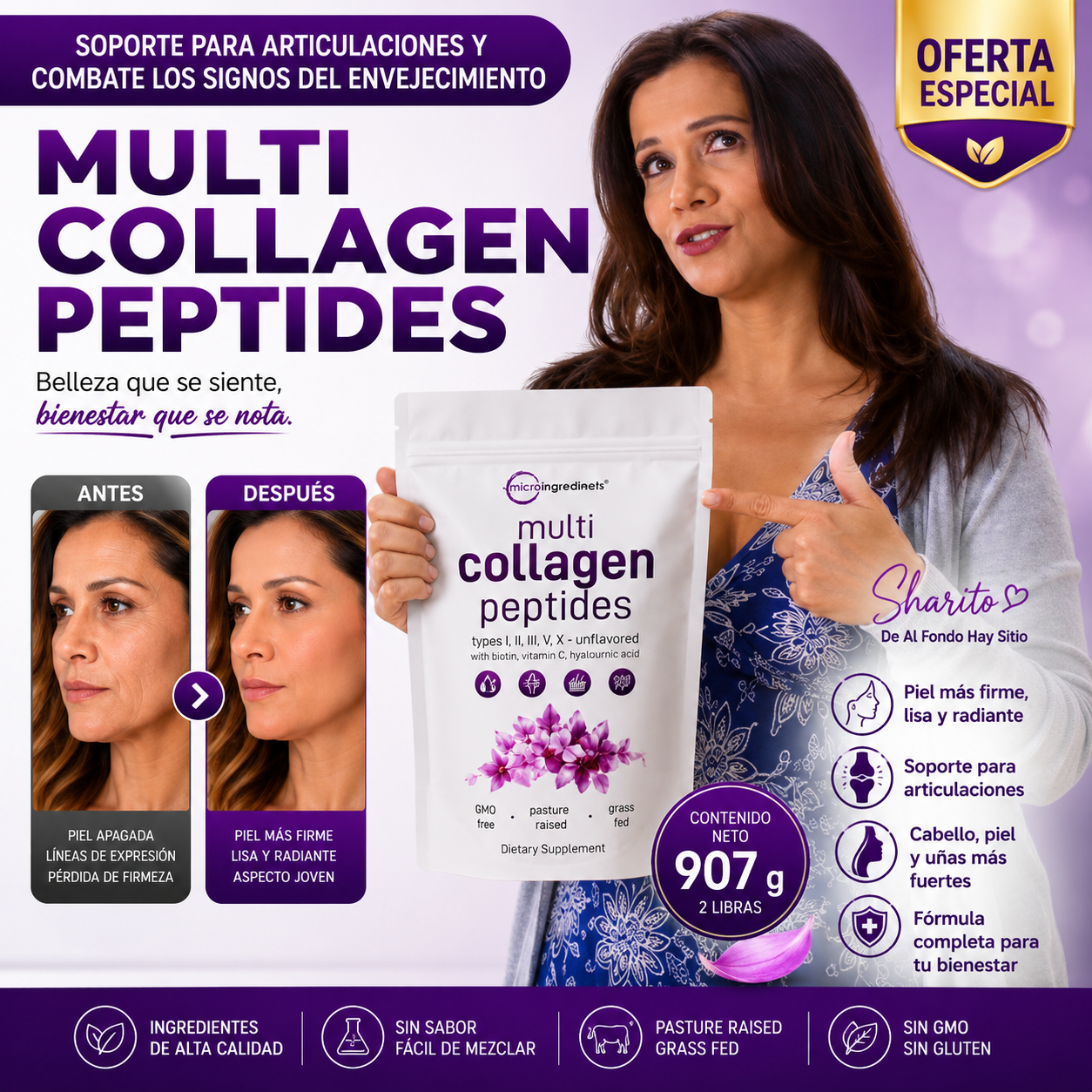 Multicollagen peptides , soporte integral para articulaciones SOLO POR HOY 89 SOLES