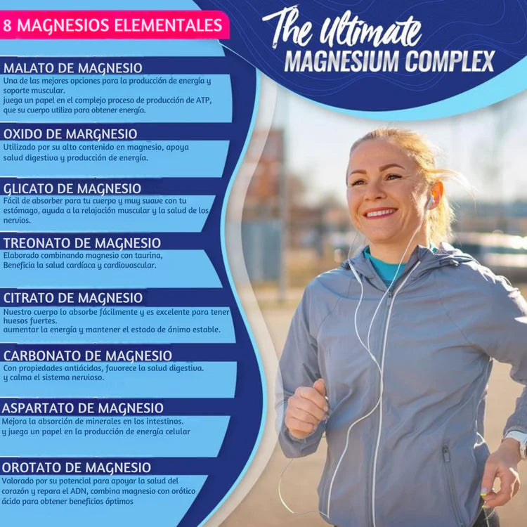 Magnesium Complex 60 Cápsulas | Energía, relajación y rendimiento en un solo suplemento premium