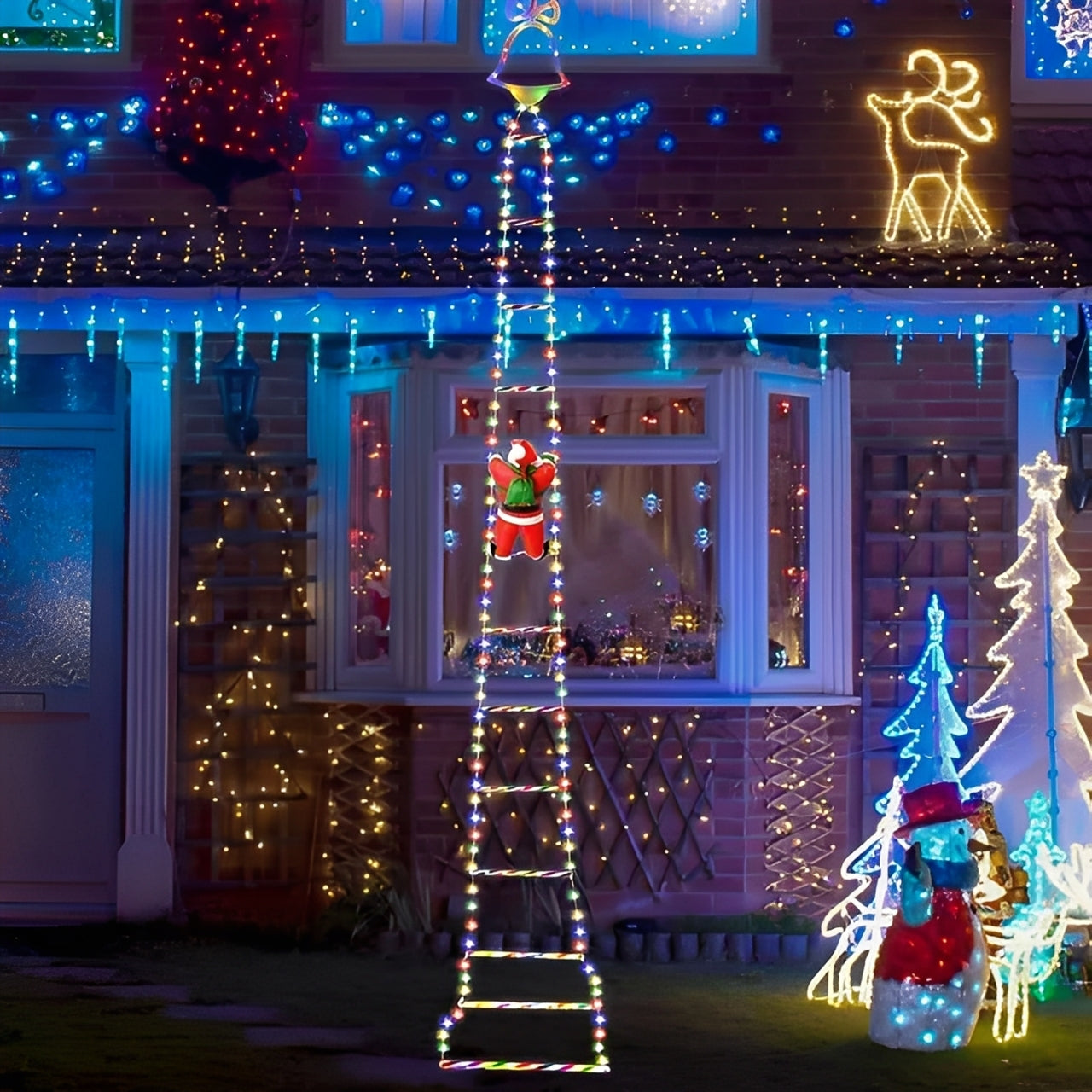 🎄OFERTA ENVIO GRATIS - Dale magia a tu casa con la luz de Papá Noel subiendo escaleras 🎅🏠