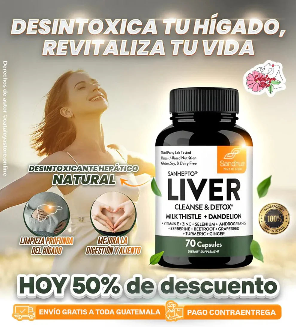 LIVER CLEANSE - Detox Premium 70 Cápsulas + Envío Gratis