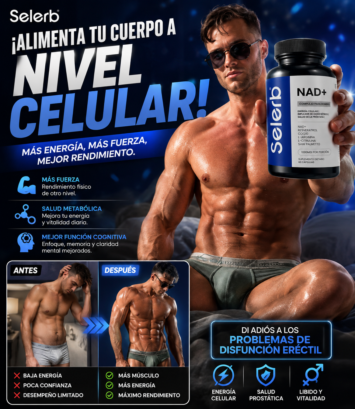 SOLO PO HOY A 89 - Selerb NAD+ - Rendimiento, Resistencia y Potencia Natural 🔥