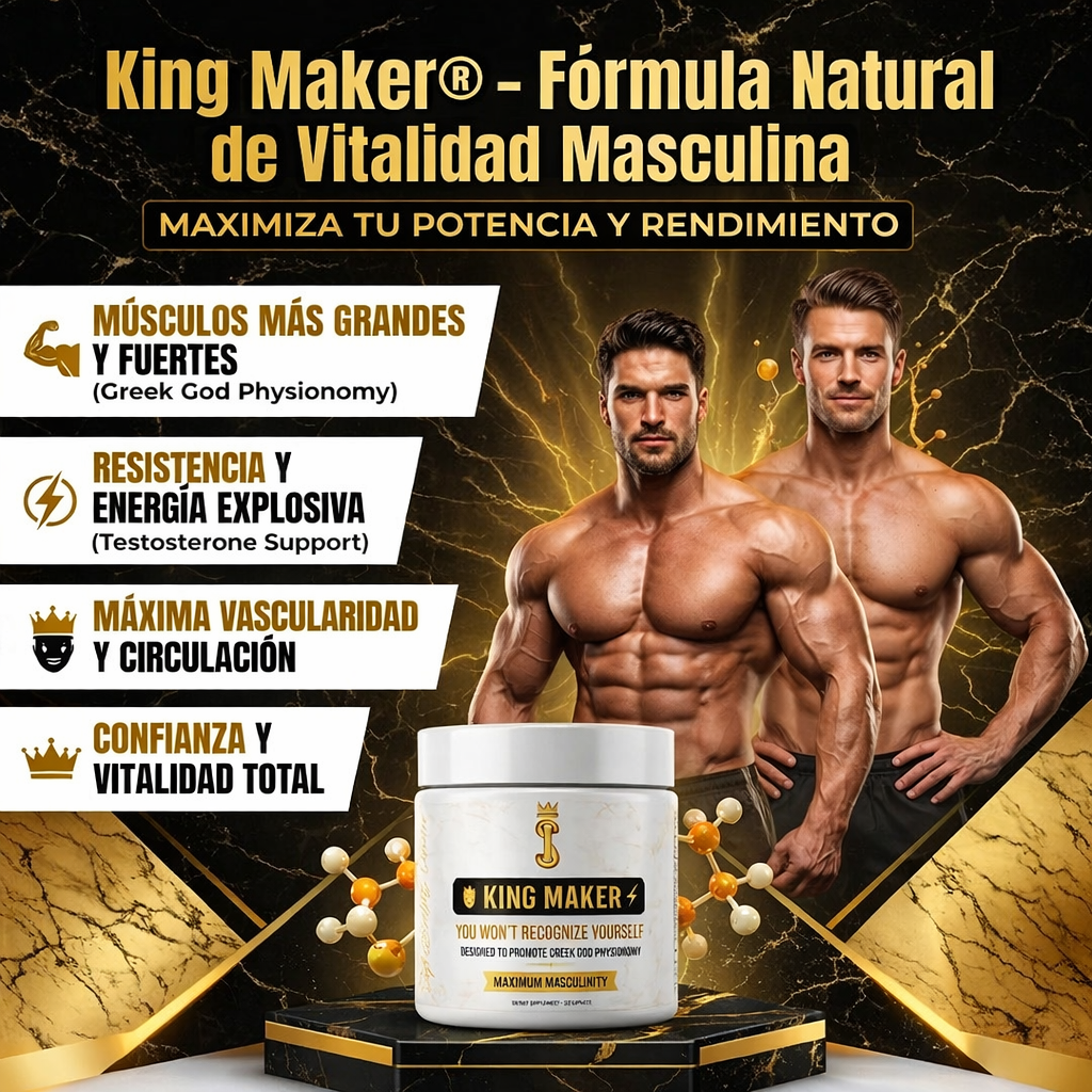 King Maker®👑 – Fórmula Natural de Vitalidad Masculina