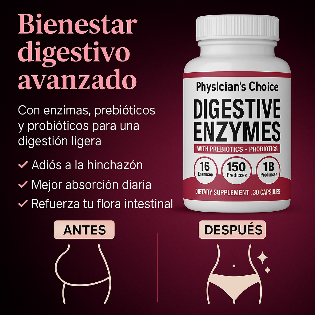 Menos Hinchazón –  Más Ligereza™ I Enzimas Digestivas de Confianza