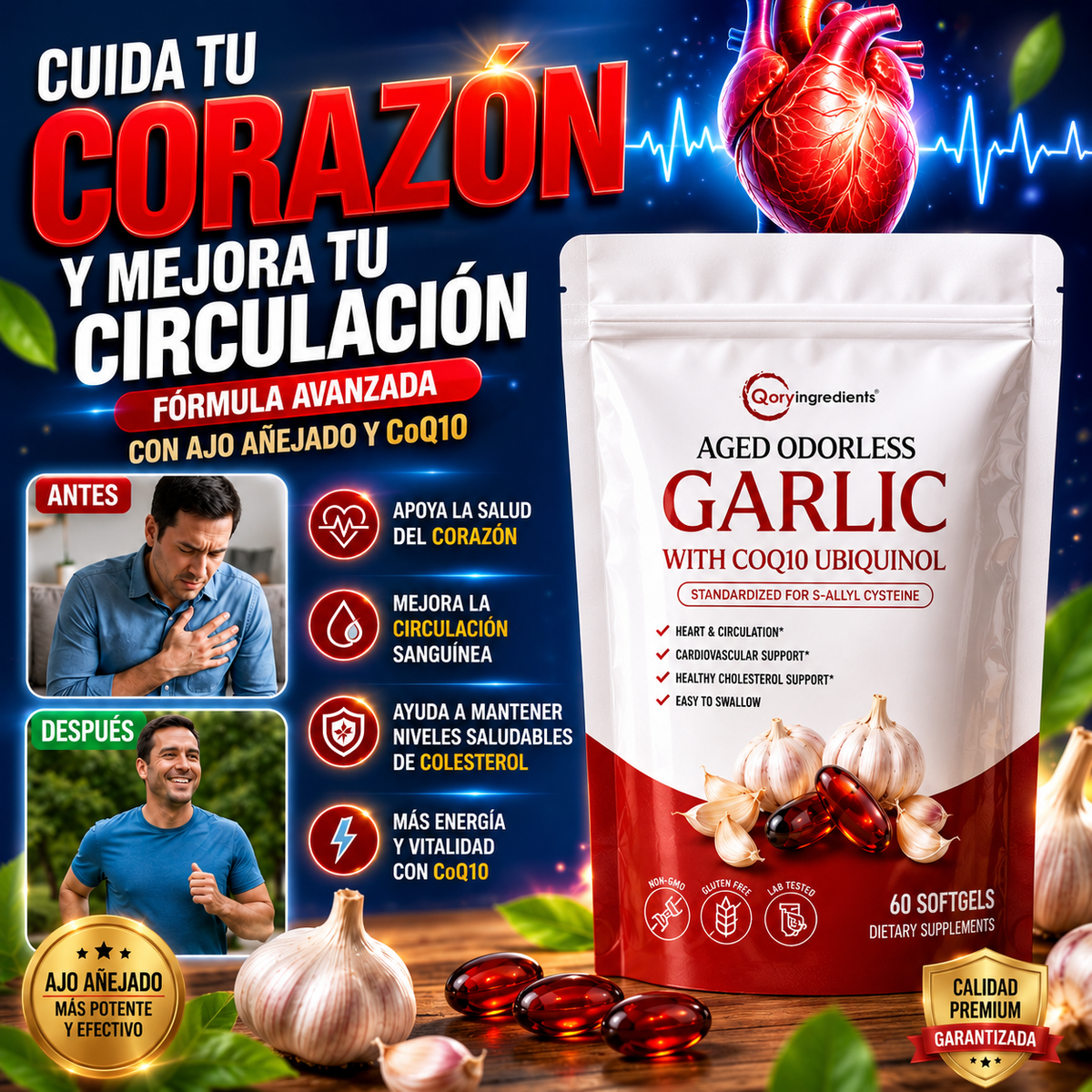 suplemento de ajo añejado